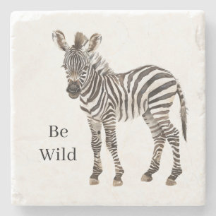Porta-copo De Pedra Animal de Safari Zebra