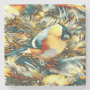 Porta-copo De Pedra AnimalArt_Bird_006_Bullfinch