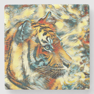 Porta-copo De Pedra AnimalArt_Tiger_003