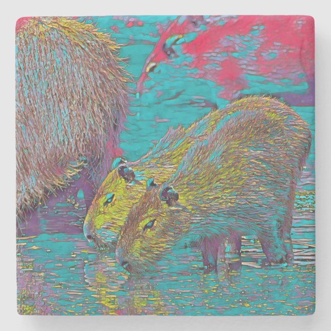 Porta-copo De Pedra AnimalMix_Capybara_005 (Frente)