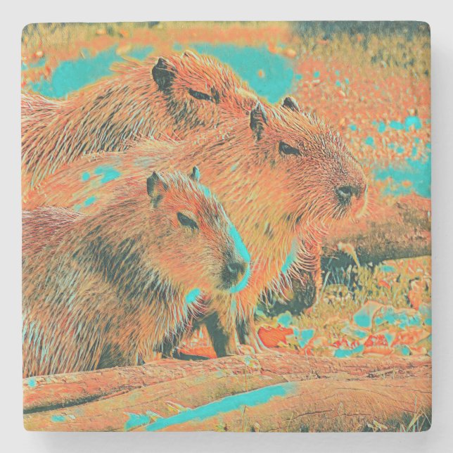 Porta-copo De Pedra AnimalMix_Capybara_006 (Frente)