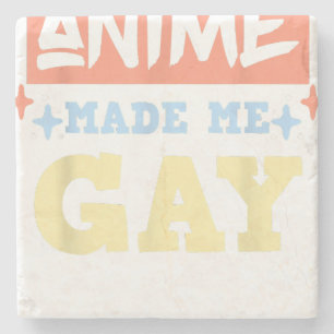 Porta-copo De Pedra Anime Me Fez Gay Engraçado Anime Meme LBTQ Orgulho