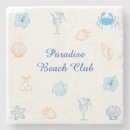 Porta-copo De Pedra Aniversário no Clube de Praia