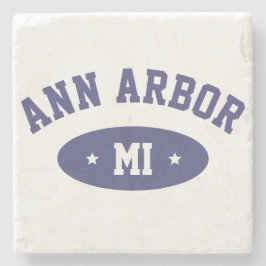 Porta-copo De Pedra Ann Arbor, Michigan Vintage Typography Coaster