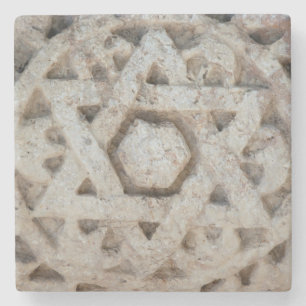 Porta-copo De Pedra Antiga escultura da Estrela de David, Israel