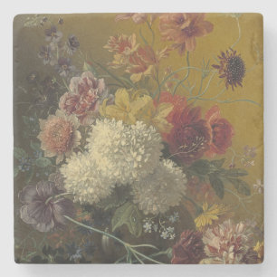 Porta-copo De Pedra Antigo Mestre Holandês Floral Georgius van Os 1820