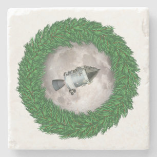 Porta-copo De Pedra Apollo 8 missão da lua da véspera de Natal