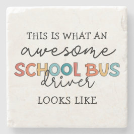 Porta-copo De Pedra Apreciação de Motorista de Ônibus Escolar Presente