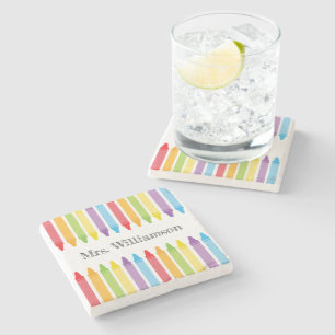 Porta-copo De Pedra Apreciação Personalizada do Arco-Íris dos Professo