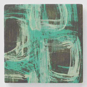 Porta-copo De Pedra Aquamarine Windows I