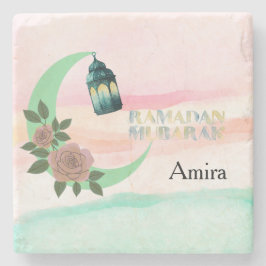Porta-copo De Pedra Aquarela Ramadan – Lua Crescente