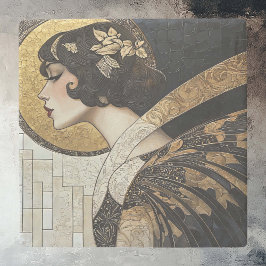 Porta-copo De Pedra Art Deco Beauty