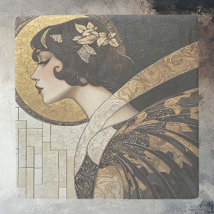 Porta-copo De Pedra Art Deco Beauty