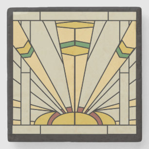 Porta-copo De Pedra Art Deco Sunshine
