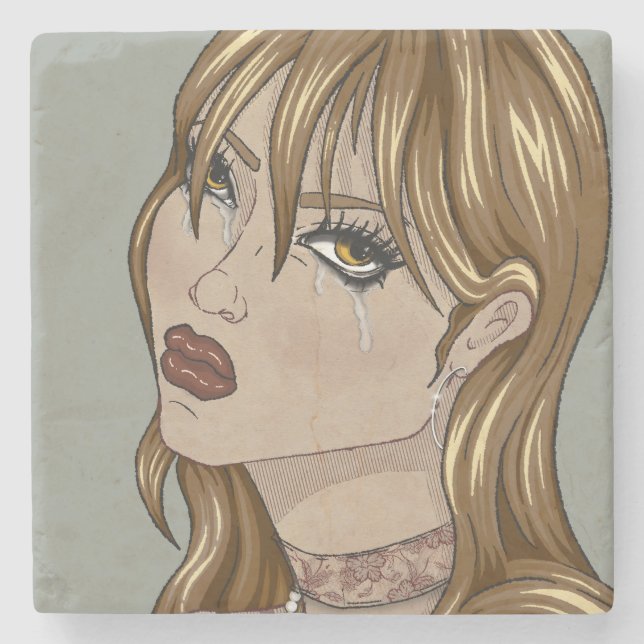 Porta-copo De Pedra Art Nouveau (Frente)