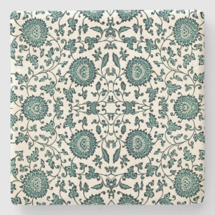 Porta-copo De Pedra Art Nouveau Reprodução de Padrão Floral Chinês