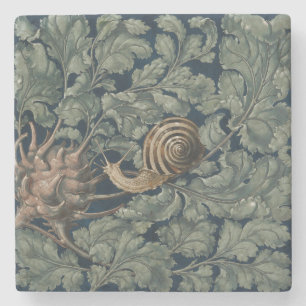 Porta-copo De Pedra Arte Antiga Botânica Novo Artístico Caracol Antigo