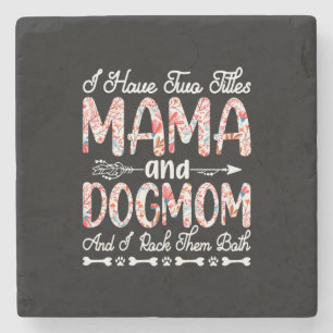 Porta-copo De Pedra Arte da Mãe   Aniversário da Mamãe e do Cachorro