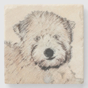 Porta-copo De Pedra Arte De Cão De Pintar De Pintar Com Cachorro Molh