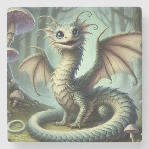 Porta-copo De Pedra Arte de Fantasia de Criatura Fofa do Jabberwocky d
