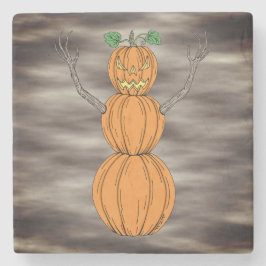 Porta-copo De Pedra Arte de Halloween do Homem Abóbora