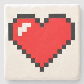Porta-copo De Pedra Arte De Pixel De 8 Bits - Engraçado Jogador Geeky