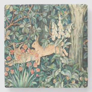 Porta-copo De Pedra Arte Floral Vintage do Jardim do Coelho de William