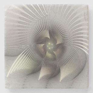 Porta-copo De Pedra Arte Fractal de Forma 3D Abstrata Moderna