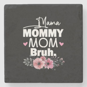 Porta-copo De Pedra Arte Materna   Mãe Mamãe Mamãe Floral Aniversário