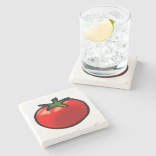 Porta-copo De Pedra Arte Personalizada De Tomate Vermelho