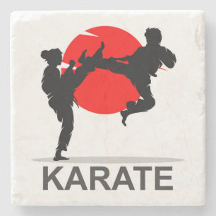 Porta-copo De Pedra Artes marciais Karate Combate Lutando ou Disparand