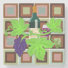 Porta-copo De Pedra Artisan Blend Merlot