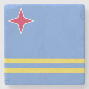 Porta-copo De Pedra Aruba Flag Emblem