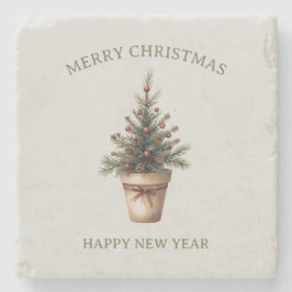 Porta-copo De Pedra árvore de pinha de Natal costume rústico de feriad