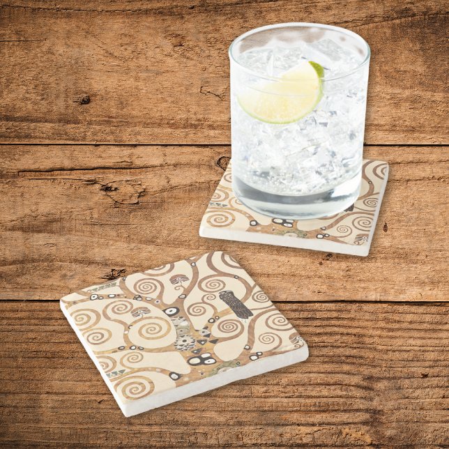 Porta-copo De Pedra Árvore Simbólica da Vida de Gustav Klimt (Criador carregado)