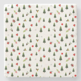 Porta-copo De Pedra Árvores e Arcos de Natal