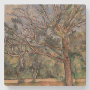 Porta-copo De Pedra Árvores e Estrada, Paisagem Pós-Impressionista
