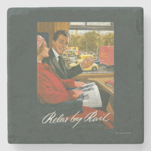 Porta-copo De Pedra As estradas de ferro britânicas relaxam pelo