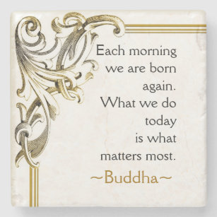 Porta-copo De Pedra As palavras inspiradores de Buddha da sabedoria