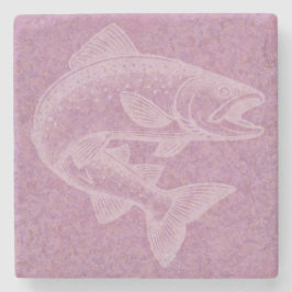 Porta-copo De Pedra Ascensão de salmão