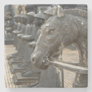 Porta-copo De Pedra Ásia, Vietnã. Figuras e estátuas de cavalos