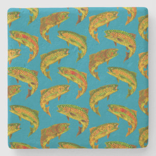 Porta-copo De Pedra Aspen Leaf Rainbow Pattern Invisível 2018