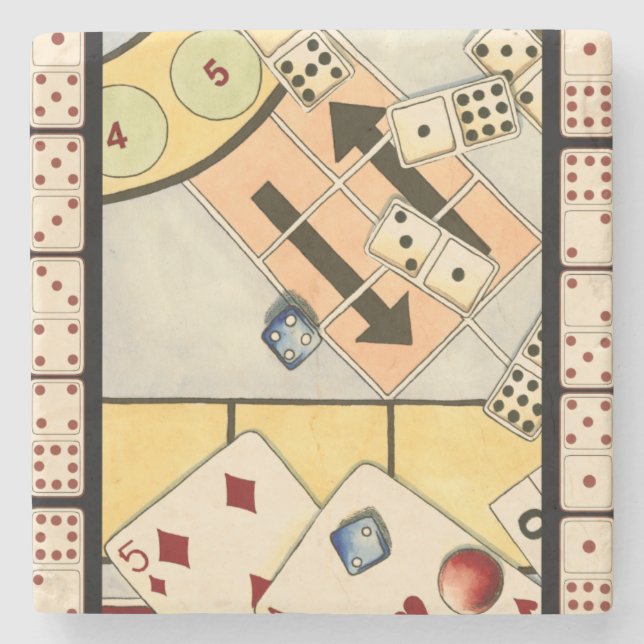 Porta-copo De Pedra Assórdio Embrulhado de Jogos de Oportunidade (Frente)