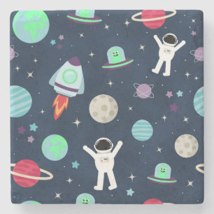 Porta-copo De Pedra Astronautas Planetas Foguetes e Alienígenas