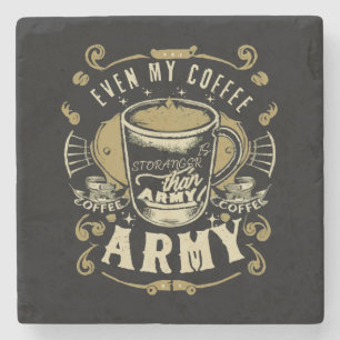 Porta-copo De Pedra Até Meu Café É Mais Forte Que o Exército