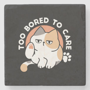 Porta-copo De Pedra Atitude de Gato Preguiçoso – Muito Entediado para