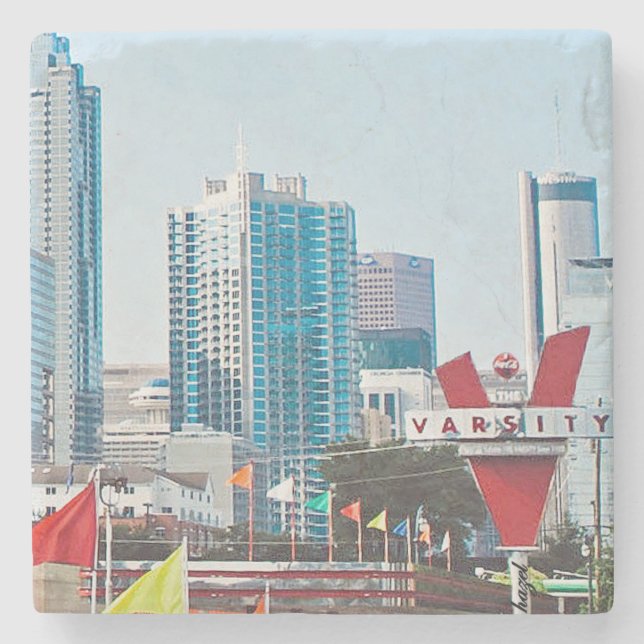 Porta-copo De Pedra Atlanta Skyline, Atlanta (Frente)