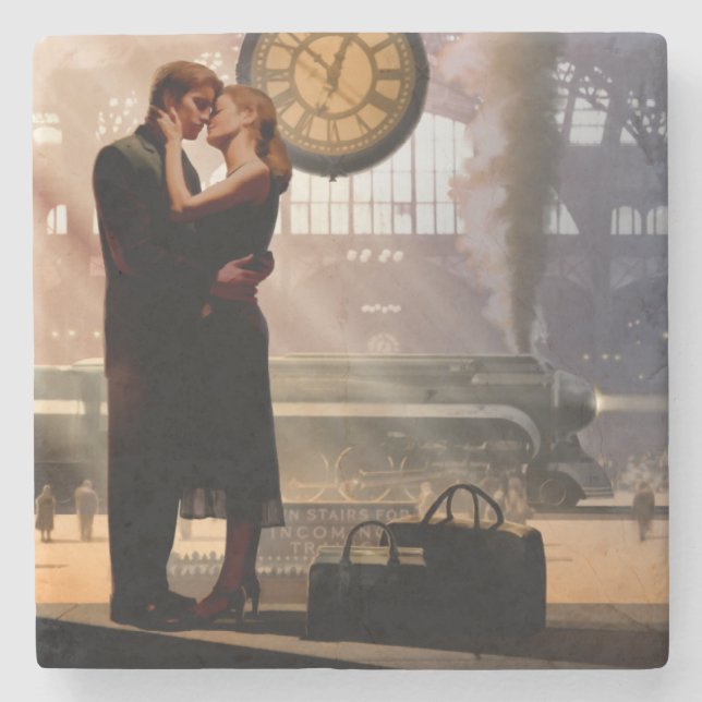 Porta-copo De Pedra Au Revoir (Frente)