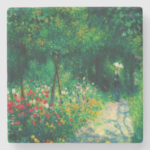 Porta-copo De Pedra Auguste Renoir "Mulher num jardim"