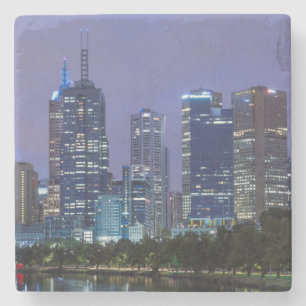 Porta-copo De Pedra Austrália, Vitória, Melbourne, horizonte ao longo